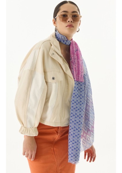 Sahra Desenli Pembe Pamuklu Şal fırsatları