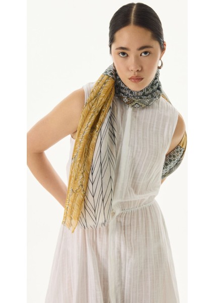 Sahra Desenli Haki Pamuklu Şal fiyatları