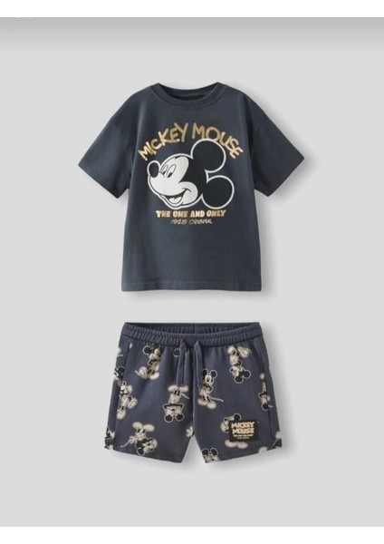 Yeni Sezon Erkek Çocuk Mickey Mouse Şortlu Takım