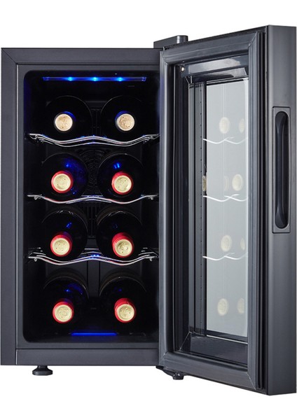 Termoelektrik Şarap Soğutucu | 8 Şişe Kapasiteli | 23 Litre 8-18°c Temperli Cam Şarap Saklama Dolabı fiyatları