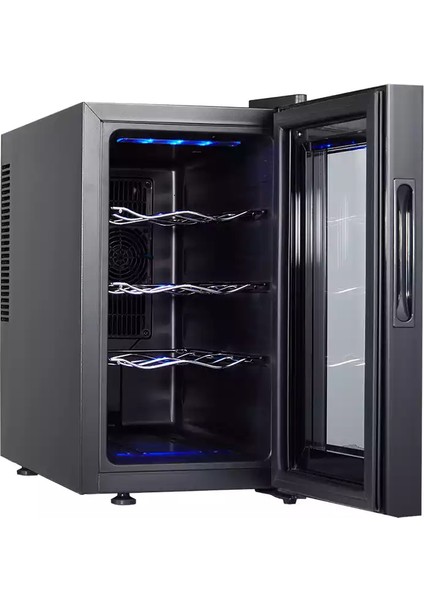 Termoelektrik Şarap Soğutucu | 8 Şişe Kapasiteli | 23 Litre 8-18°c Temperli Cam Şarap Saklama Dolabı fırsatları