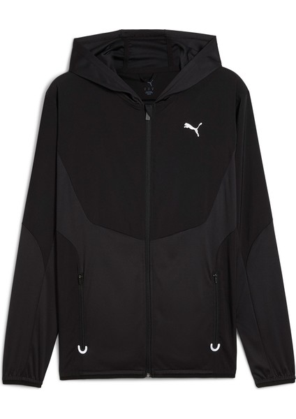 Flex Fabric Mix Erkek Siyah Antrenman Ceketi.01