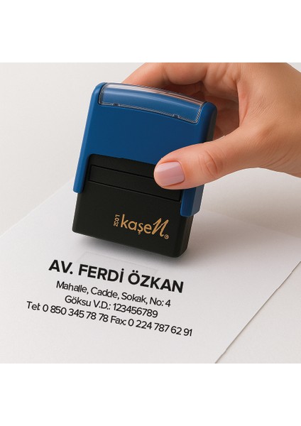 2001 Avukat Kaşesi - ( Siyah- Mavi- Kırmızı Mürekkep )