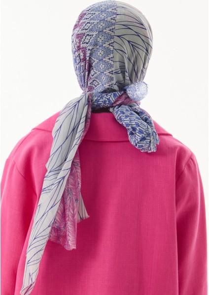 Sahra Desenli Pembe Pamuklu Şal