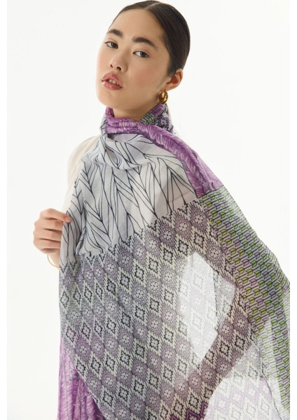 Sahra Desenli Yeşil Pamuklu Şal modelleri