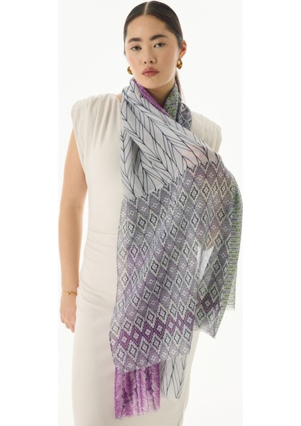 Sahra Desenli Yeşil Pamuklu Şal fırsatları