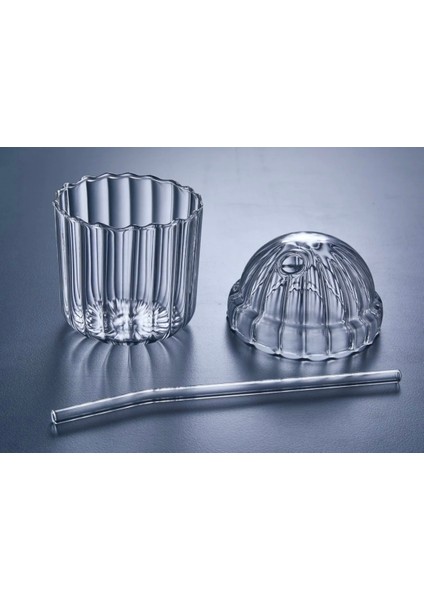 5 Adet Mika Bardak 430 ml (5 Adet Cam Pipet Hediyeli)| Kahve, Limonata, Meşrubat Sunum Bardağı