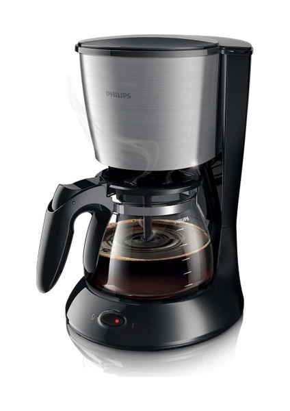 HD7462/20 Filtre Kahve Makinesi, 1,2 Litre Kapasite, Otomatik Kapanma, Cam Demlikli, Siyah ve Metal, fırsatları