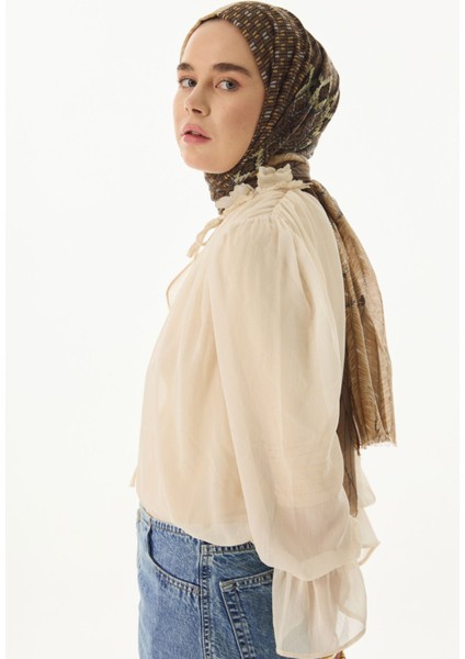 Sahra Desenli Kahve Pamuklu Şal fiyatları