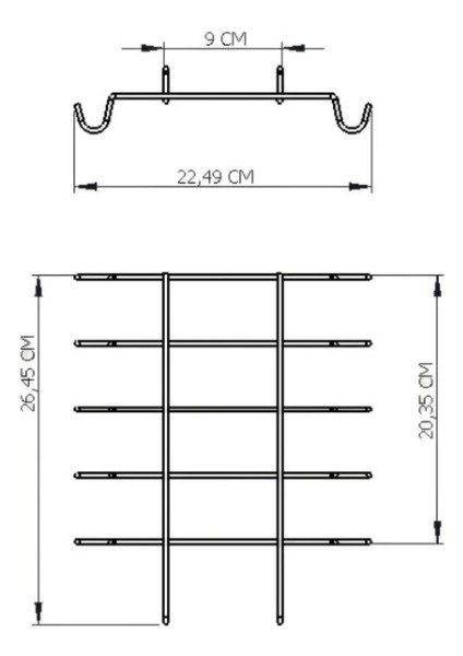 Silver 10'lu Dolap ve Raf Altı Portatif Bardak Askılığı, Kupa, Fincan Düzenleyici - Metal Paslanmaz fırsatları