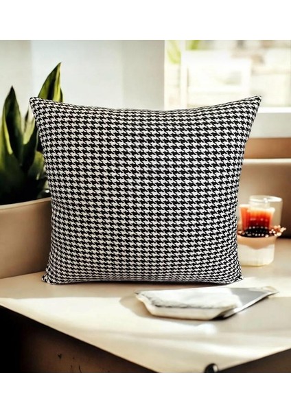 2'li Kazayağı Desenli Dokuma Kırlent Kılıfı 'siyah & Beyaz! modelleri