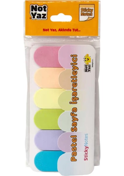 Rainbow Pastel Smile Sayfa Işaretleyici 6 Renk x 10 Sayfa (PA-7578)