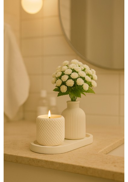 Dekoratif Vazo & Mumluk Seti – Masaüstü Süs ve Hediye