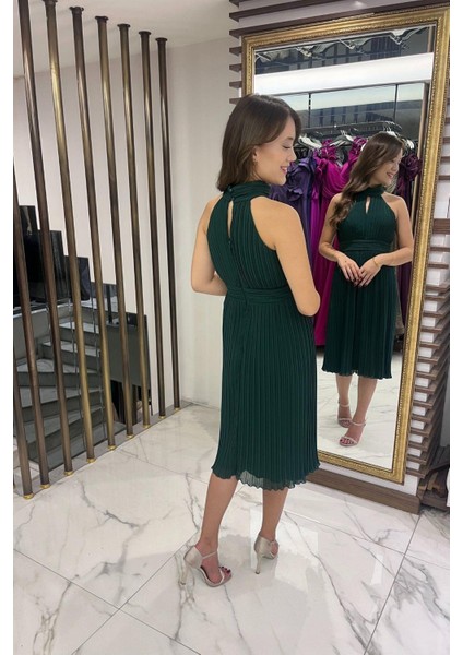 Komple Piliseli Astarlı Şifon Elbise fırsatları