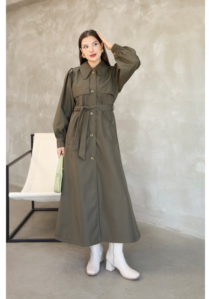 Kadın Balon Kol Uzun Trençkot fiyatları