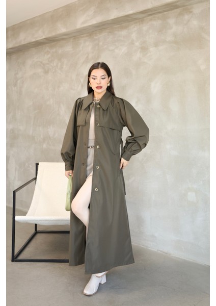 Kadın Balon Kol Uzun Trençkot fırsatları