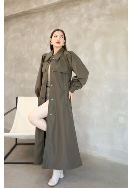 Kadın Balon Kol Uzun Trençkot indirimleri