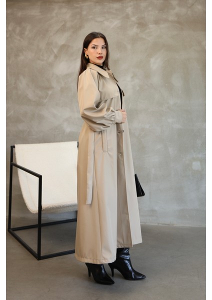 Kadın Balon Kol Uzun Trençkot fiyatları