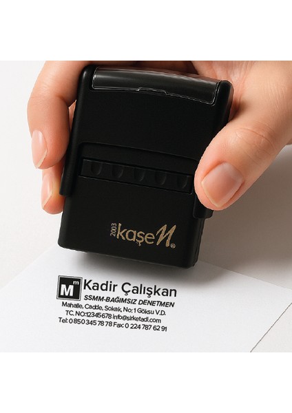 2003 Mali Müşavir Kaşesi - ( Siyah- Mavi- Kırmızı Mürekkep )