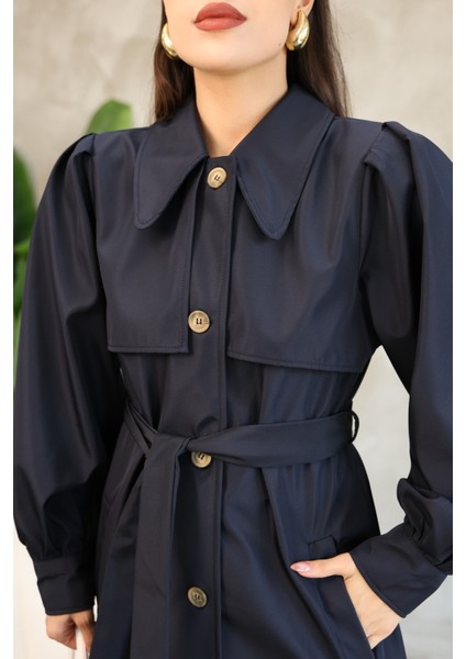 Kadın Balon Kol Uzun Trençkot fiyatları