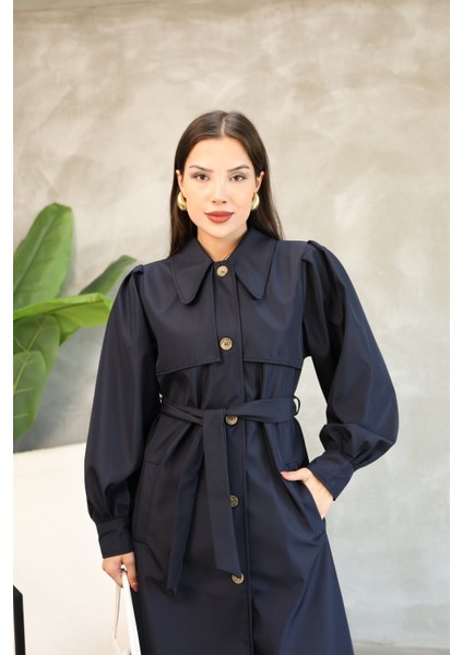 Kadın Balon Kol Uzun Trençkot fırsatları