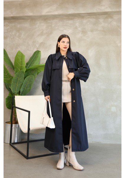 Kadın Balon Kol Uzun Trençkot indirimleri