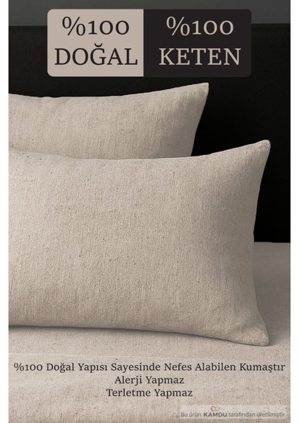 2 Adet %100 Doğal Keten Pamuklu Kapaklı Yastık Kılıfı modelleri