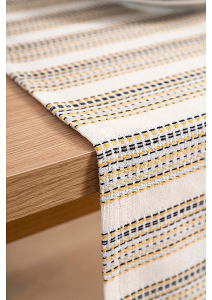 Ruffle Püsküllü Pamuklu Ham Keten Runner 50X130 cm indirimleri