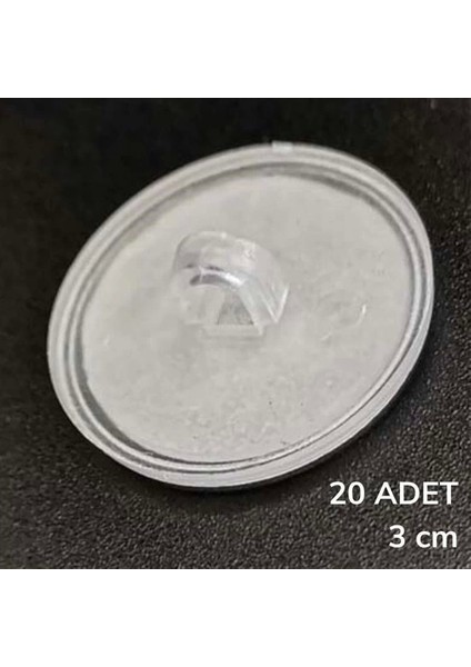 20 Adet Şeffaf Yuvarlak 3 cm Çaplı Güçlü Disk Yapışkanlar modelleri