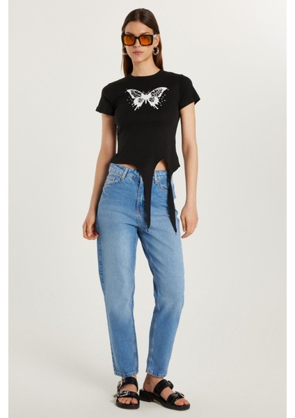 Kadın Regular Fit Boru Paça Mavi jean Kot Pantolon modelleri