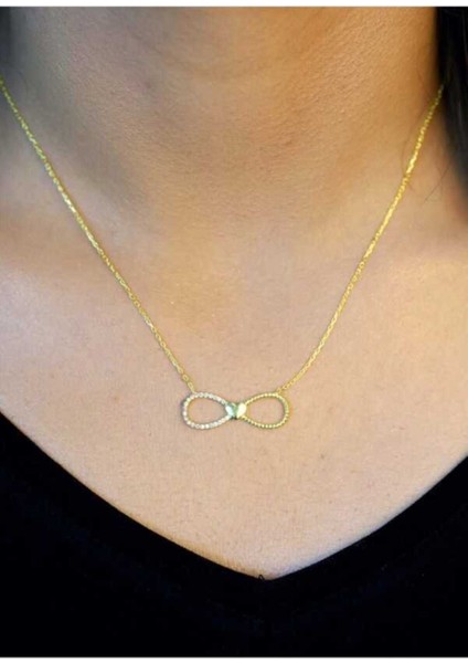 925 Ayar Zirkon Taşlı Sonsuzluk Model Hayalet Kolye fırsatları