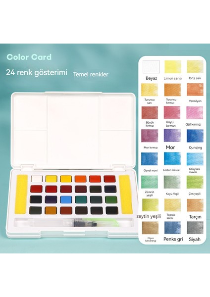 Suluboya Boya Seti 24 Renk Boya Suluboya Katı Toz Boya Seti (Yurt Dışından) fiyatları