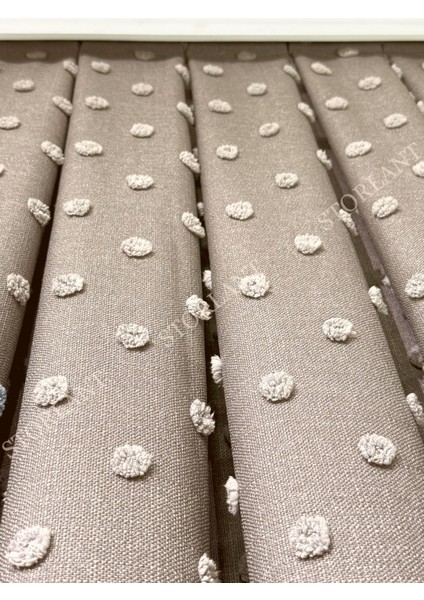 Puffy Ponpon Desenli Keten Fon Perde L Tercih Edilen - Ürün Sık Pile L Aksesuar Hediyeli