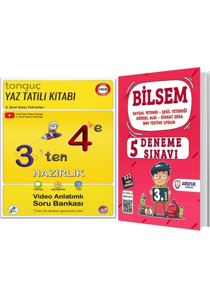 3'ten 4'e Hazırlık Yaz Tatili Kitabı 3. Sınıf Bilsem Deneme