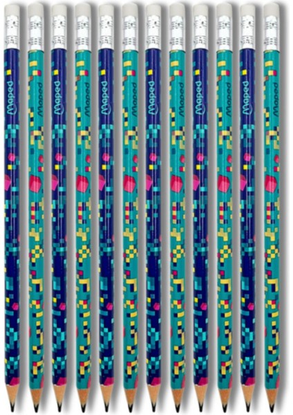 Black Peps Pixel Party Silgili Hb Kurşun Kalem (851818) 12 Adet