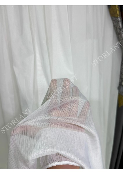 Simli Bambu Şantuklu Ağır Gramajlı 1/3 Sık Pileli Ütü Gerektirmez Tül Perde - Her Odaya Uygun | En Çok Tercih Edilen Model fırsatları