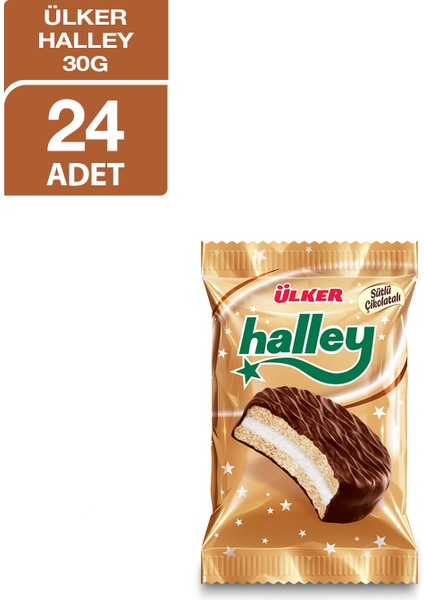 Halley Çikolata Kaplı Bisküvi 30 gr x 24