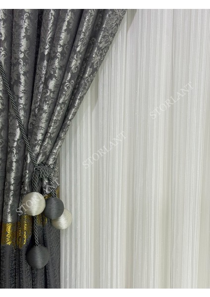 Çift Makarna Burgulu Düz Tül Perde 1/3 Sık Pileli, Ütü Gerektirmez | En Çok Tercih Edilen Model