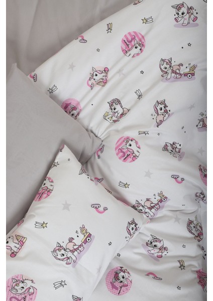 Bebek Çocuk Nevresim Takımı Unicorn Desenli %100 Pamuklu modelleri