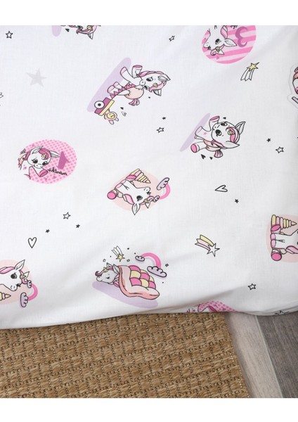 Bebek Çocuk Nevresim Takımı Unicorn Desenli %100 Pamuklu indirimleri