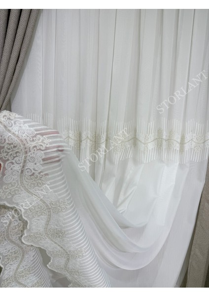 Lina Premium Bambu Gold Tül Perde | Ağır Gramajlı, 1/3 Sık Pileli, Ütü Gerektirmez fiyatları