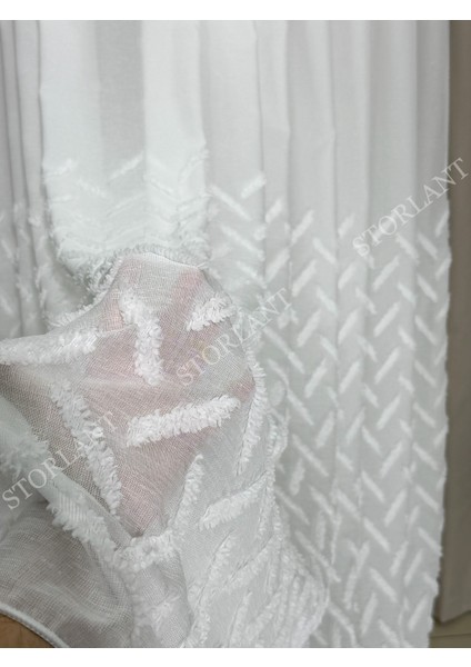 Half Minimalist Keten Tül Perde | Ağır Gramajlı, 1/3 Sık Pileli, Ütü Gerektirmez