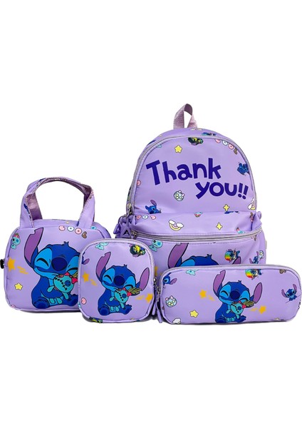Dikiş Karikatür Okul Çantası Dört Set Çocuk Omuz Çantası (Yurt Dışından)