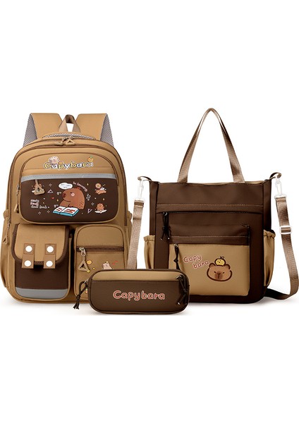 Yansıtıcı Şeritli Üç Parçalı Okul Çantası (Yurt Dışından)