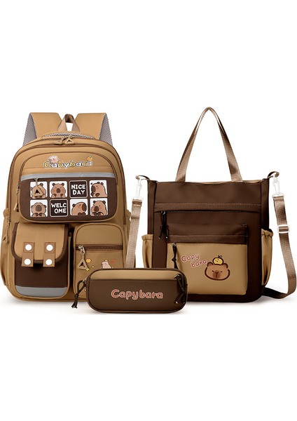 Yansıtıcı Şeritli Üç Parçalı Okul Çantası (Yurt Dışından)