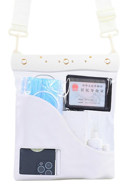 Büyük Kapasiteli Su Geçirmez Telefon Kılıfı Dalış Yüzen Korumalı Omuz Çantası Kılıfı Şeffaf Dokunmatik Ekran Filmi - Beyaz (Yurt Dışından) fırsatları