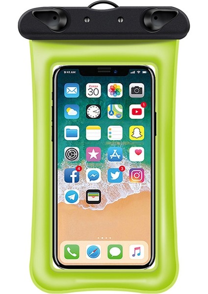 7,2 Inç Altı Cep Telefonu Için Yüzen Hava Yastıklı Su Geçirmez Çanta, Plaj Havuzu Telefonu Kuru Çantası ve Askısı - Yeşil (Yurt Dışından) fırsatları