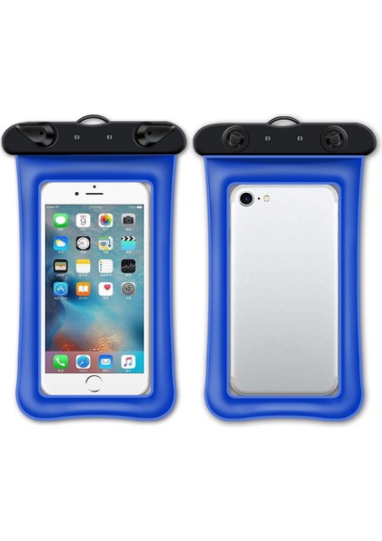 7,2 Inç Altı Cep Telefonu Için Yüzen Hava Yastıklı Su Geçirmez Çanta, Plaj Havuzu Telefon Kuru Çantası ve Askısı - Mavi (Yurt Dışından) indirimleri