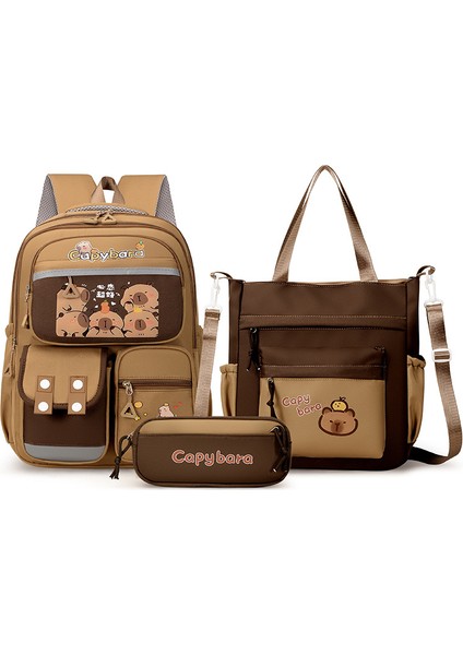 Yansıtıcı Şeritli Üç Parçalı Okul Çantası (Yurt Dışından)