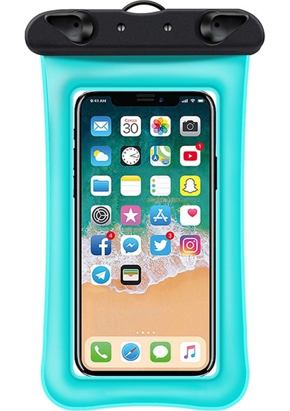 7,2 Inç Altı Cep Telefonu Için Yüzen Hava Yastıklı Su Geçirmez Çanta, Plaj Havuzu Telefon Askılı Kuru Çanta - Göl Mavisi (Yurt Dışından) fırsatları